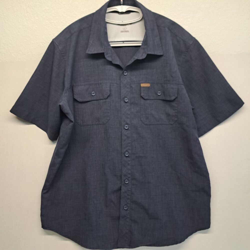 Orvis Men’s L Short Sleeve Button Up Shirt Navy